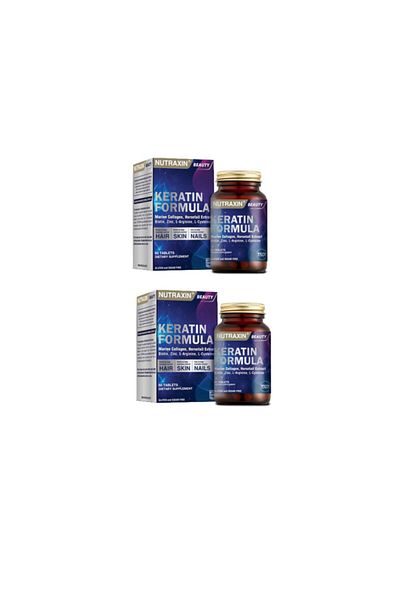 Nutraxin Keratin Formula 60 Tablets -Hair-Nails-SkinX2 Pieces