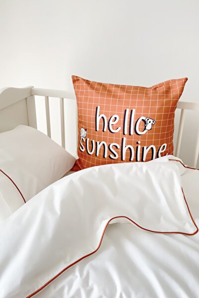 Piamom قرفة سادة 100x150 - طقم غطاء لحاف للأطفال/الأطفال مصنوع من القطن بنسبة...