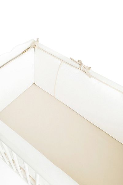 Piamom Baby Crib Bumper/side Protection Set 60x120 Off White-beige
