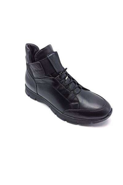 LUCIANO BELLINI Siyah Erkek Yarım Bot Ayakkabı