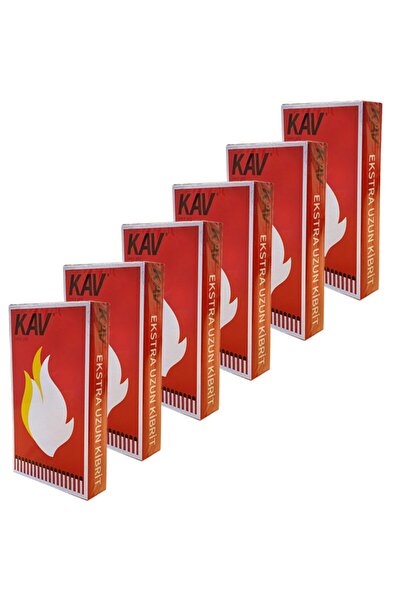 Kav Extra Uzun Kibrit 10cm Ortalama 45 Çöp 6 Paket