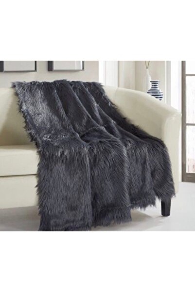 MER HOME Saltea/Canapea de pluș neagră (140X140)