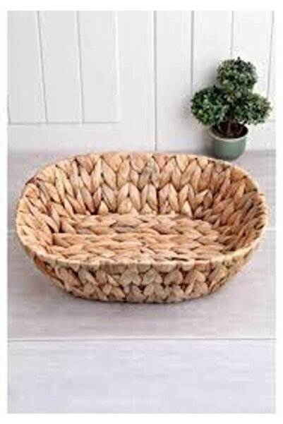 Paçi Hasır Kalın Örgülü Oval Ekmek Sepeti