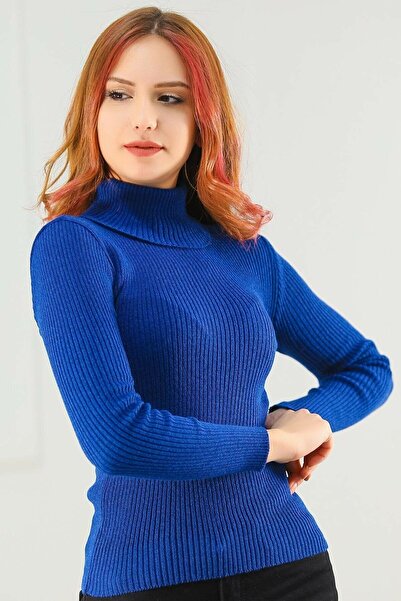 Butik Şımarık Γυναικείο υφασμάτινο πουλόβερ με μακρύ μανίκι και λαιμόκοψη, κα...