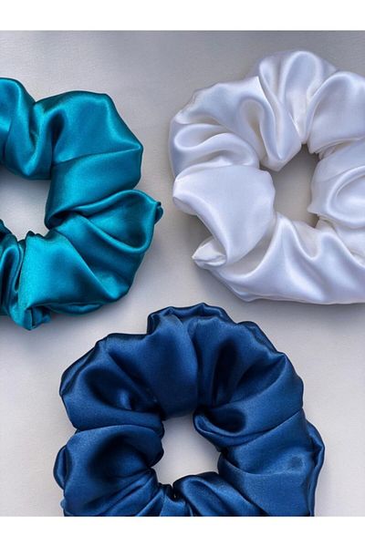 KİKİYS Set cu catarame din satin din 3 piese pentru femei