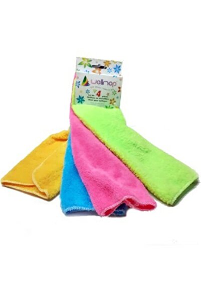 Wellmop مجموعة قماش تنظيف متعددة الأغراض مكونة من 4 قطع