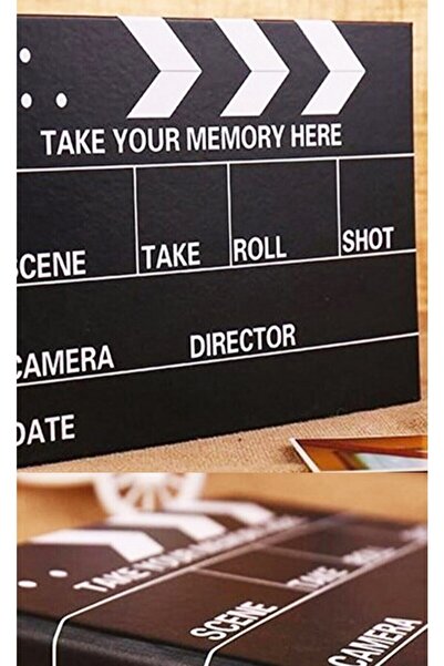 star global Black Leaf Notebook with Clapper Cover Suitable for Making Photo Albums