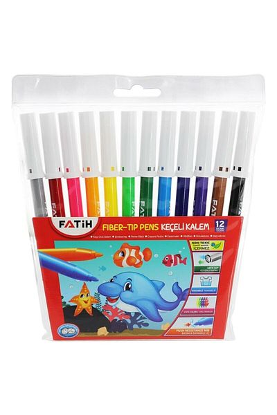 Fatih 12 Colors Felt Tip Pen