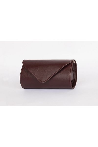 efnanstore Geantă de seară cu model dungi roșii Claret