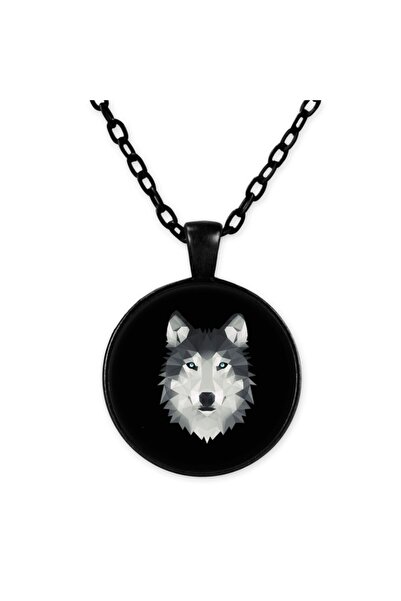 astak بلاك وولف قلادة سلسلة سوداء Bll324