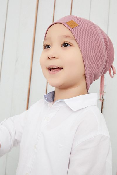 Babygiz Baby Boy Child Dusty Rose Hat Beanie Handmade Comfortable Skin-Friendly Cotton Camisole