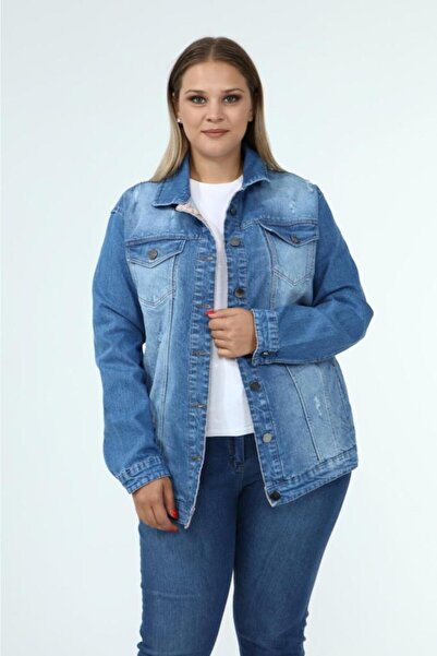 SERRA BÜYÜK BEDEN Jacheta de blugi