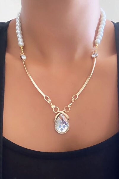 Clare's Store Büyük Kristal Taşlı Gerdanlık