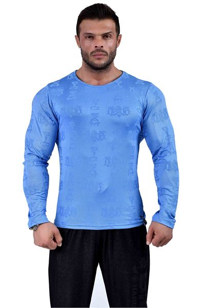 Big Sam Blue Slim Fit Sweatshirt 4639