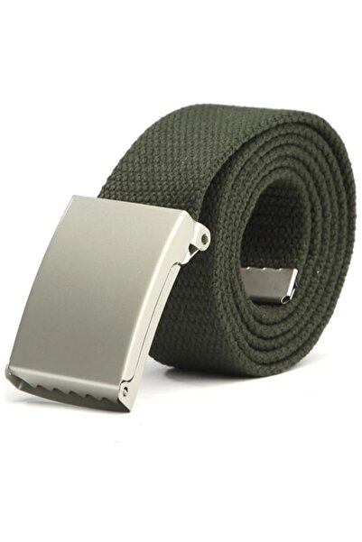 Fon Deri Etiket Belt World Unisex Sports Tactical Style Cloth Belt Khaki