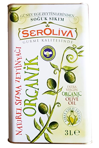 SEROLİVA Erken Hasat Organik Naturel Sızma Zeytinyağı 0,3 Asit 3l