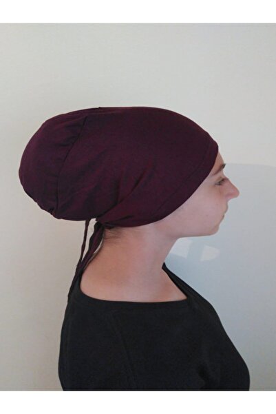 BEYAZ DÜŞ Mürdüm Renk Düz Bone