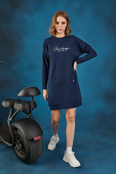 GİZZEY 20683 Жіноча сукня з кишенями-кенгуру