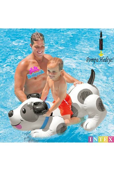 hediyecik Intex Dalmatian Figured Children's Sea Bed with Grip 108x71 Cm