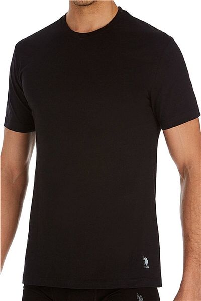U.S. Polo Assn. Men's Undershirt - 2-Piece Round Neck, 100% Cotton