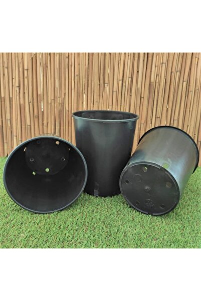 Asenya Üretim Saksısı 20 Adet 4,7 Lt 21,5x18,5 Cm Plastik Saksı Siyah Üretim ...