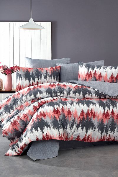 BONJARDİNHOME Σετ Παπλωματοθήκη από Φυσικό Βαμβάκι Pine Διπλό
