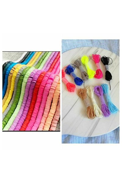 yiğit aksesuar Fimo Bead and Parachute String Jewelry Making Set