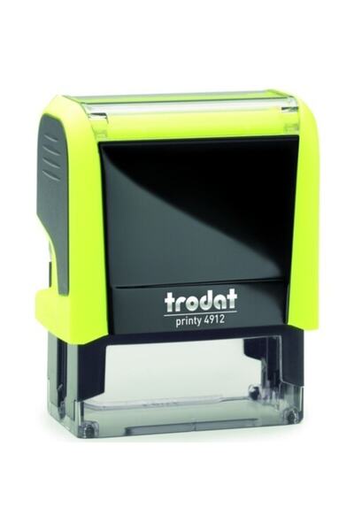Trodat 4912 Neon Sarı Gövde Siyah Keçe Kaşe (Yazılacak Metni Sorulardan İleti...