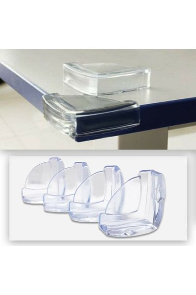 Eynel 8Pcs Silicone Table Baby Corner Edge Protector Tape For Children Coffee Table Pointed Sharp Corner Safety