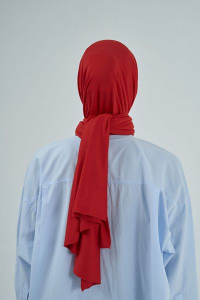 Gülsoy Women's Hijab Cotton Combed Shawl Red - 23