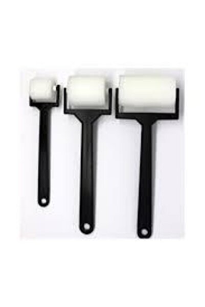 BAYRAMPASAHOBİ Set de 3 perii cu role cu burete - maner din plastic