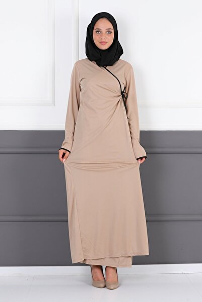 miss ledonna Side Tie Prayer Dress Mink 3000Ldn