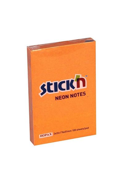 Gıpta Stickn 76x51 Neon Orange 100 coli Hârtie adezivă