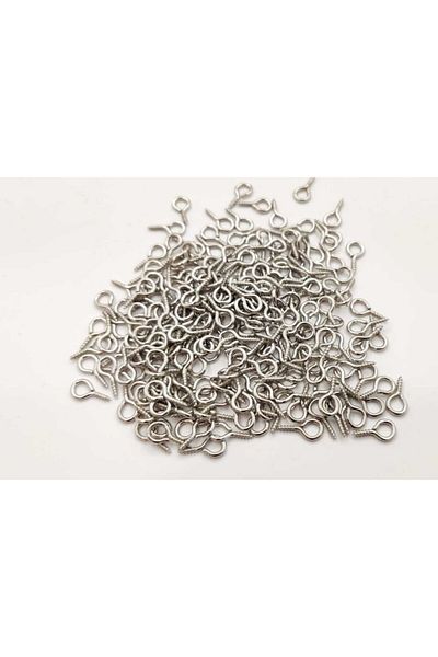 yiğit aksesuar 100 Pieces Necklace Nails, Jewelry Nails, Necklace Screw Epoxy Screw Silver 6x13