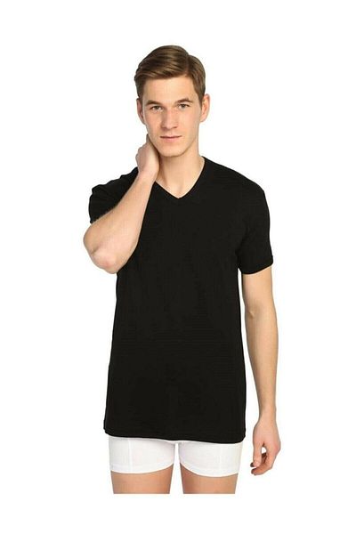 Tutku Black Color V-Neck Short Sleeve Undershirt Undershirt