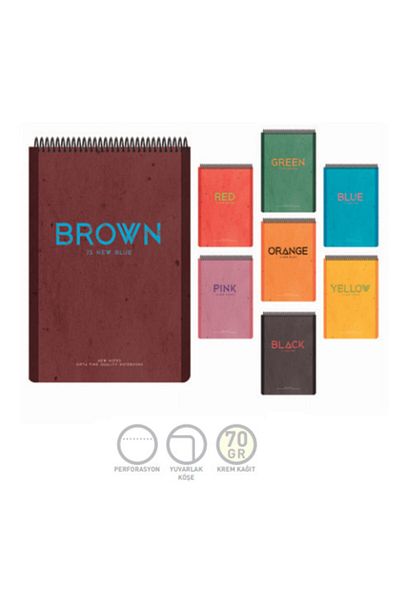 Gıpta Memo Pad New Notes Spiral Hard Notepad 17x24cm 100 Sheets Lined 4668 (1 Piece)