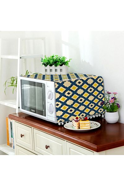Benlisso Home Geometric Patterned Microwave Oven Cover 30x70