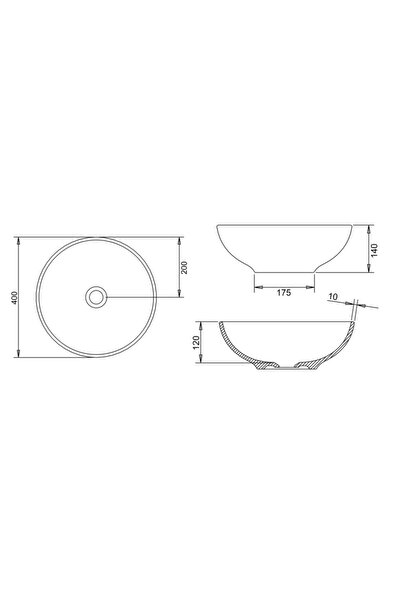 Turavit Toledo Lavabo Çanak 40 Cm ( Turavit )