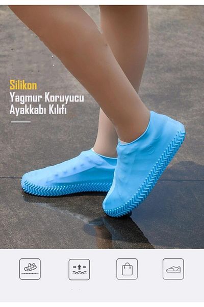 TechnoSmart Blue - Silicone Rain Protective Shoes Water Dirt Proof