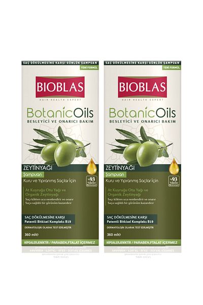 Bioblas Olive Oil Bioblas Shampoo - 360ml 2 Pieces