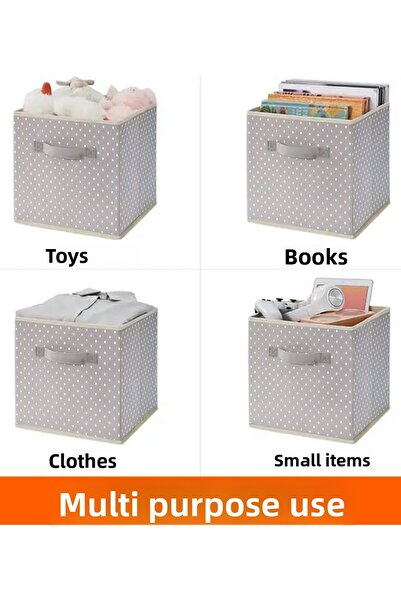 Spartek home textile منقطة - منظم ألعاب الملابس الداخلية للخزانة بدون غطاء صن...