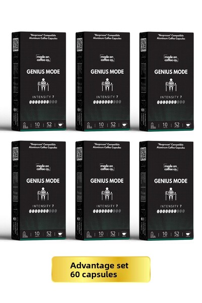 Mode On Coffee Co. طقم قهوة كبسولات ألومنيوم من نسبرسو جينيوس مود - 60 قطعة