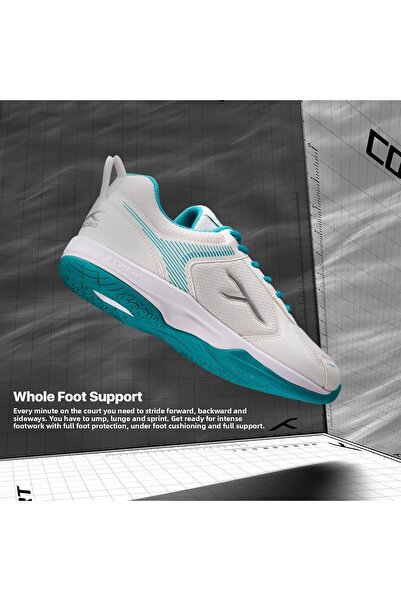 Hundred Court Star Non-marking Professional Badminton Shoes For Men (WHITE/LT GREEN,EU 41/UK 7/US 8)