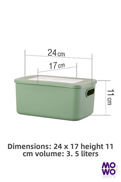 Mowo Home Retro Box 3-Piece Mix - 3.5 Lt Capacity, Multi-Purpose Organizer Storage Box and Organizer