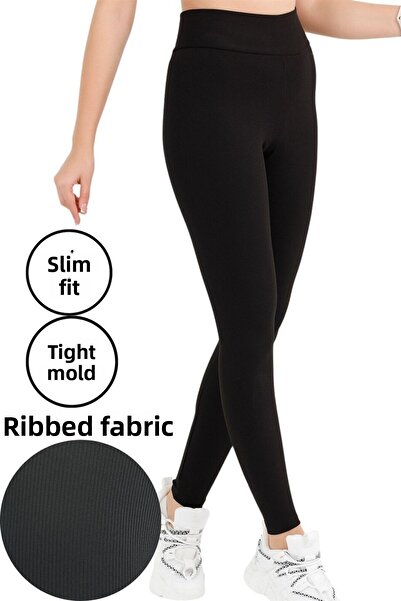 missmaral Γυναικείο Μαύρο Κορδόνι Καταδυτικό Καλσόν Συλλεκτικό Ψηλόμεσο