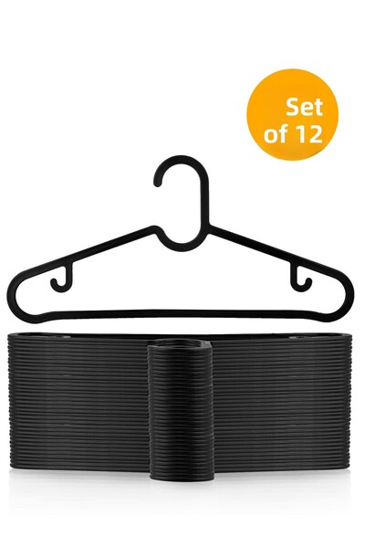 ESTİ 12 bucăți - haine negre, eșarfă, cămăși, umeraș pentru tricouri Umeraș indestructibil