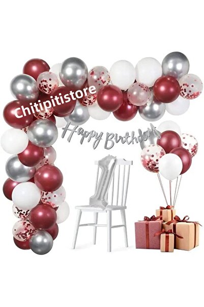 DÜVENCİ TİCARET Set de lanțuri cu baloane de lux de 1 an Çıtıpıstore