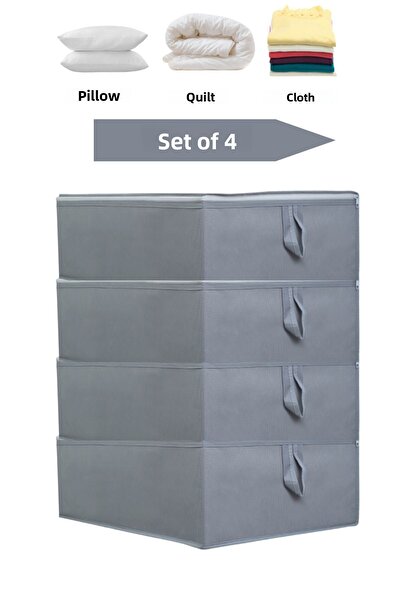 YELLOW STARY HOME DECOR مجموعة من 4 أريكة سرير أنثراسايت وقاعدة من نوع وسادة ...