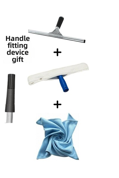 St Morritz 35 Cm Squeegee Plush Washable Wiper Set - Practical Head Durable