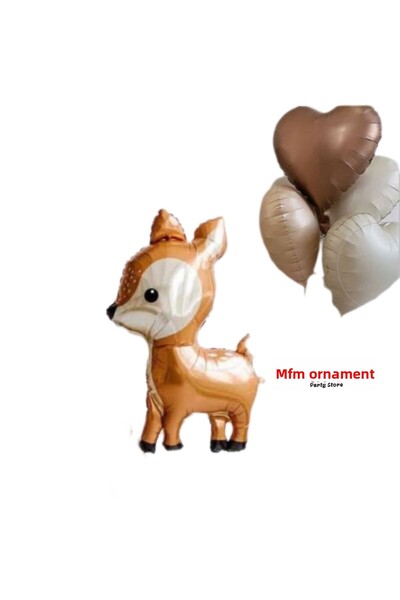 MFM Σετ μπαλόνι με φύλλο καρδιάς με χαρακτήρα Gazelle
